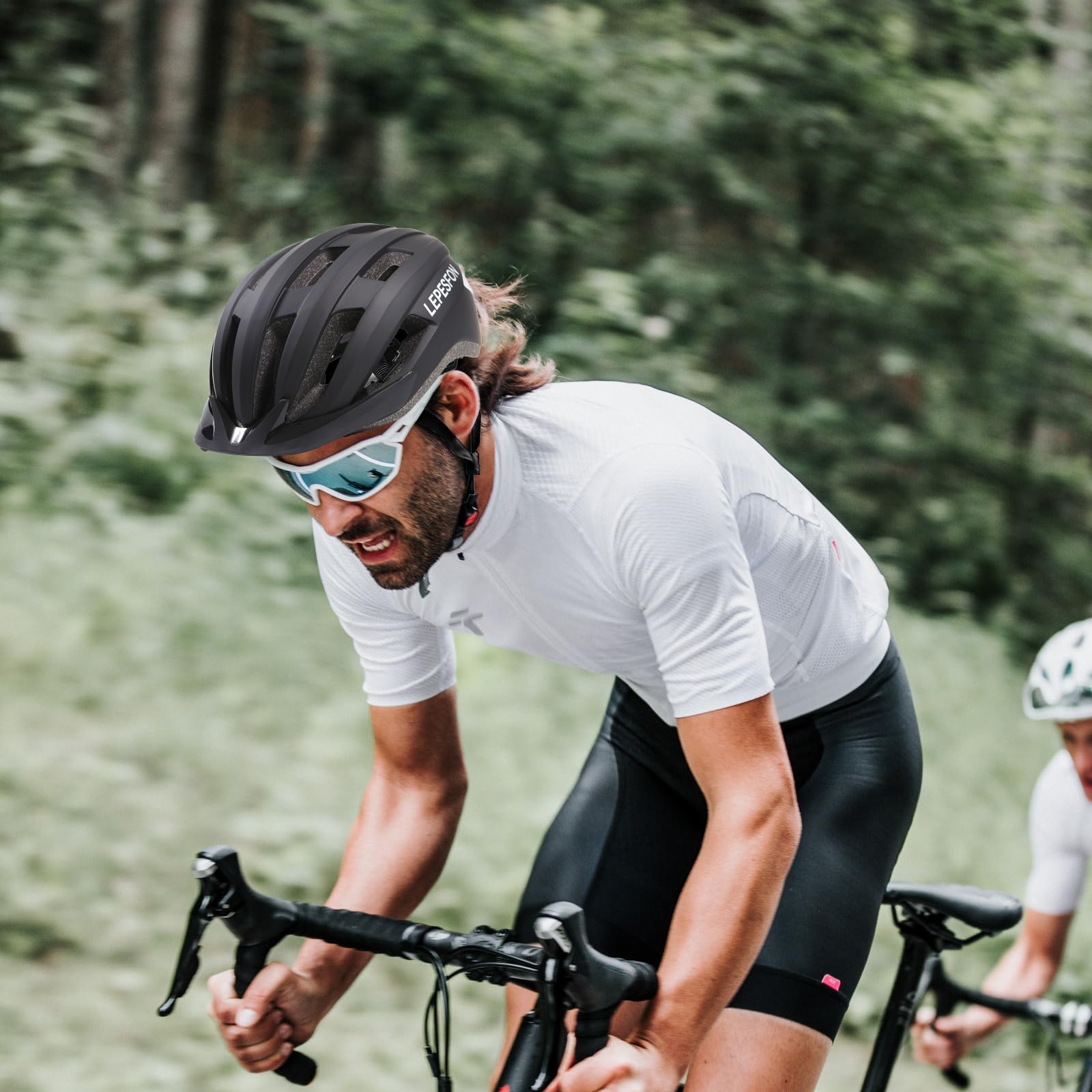 Bike Helmet Men Mountain Bike Helmet Women Adjustable Lightweight Breathable MTB Road Helmets Adults LEPESFON with Visor for Commuting 56-61cm