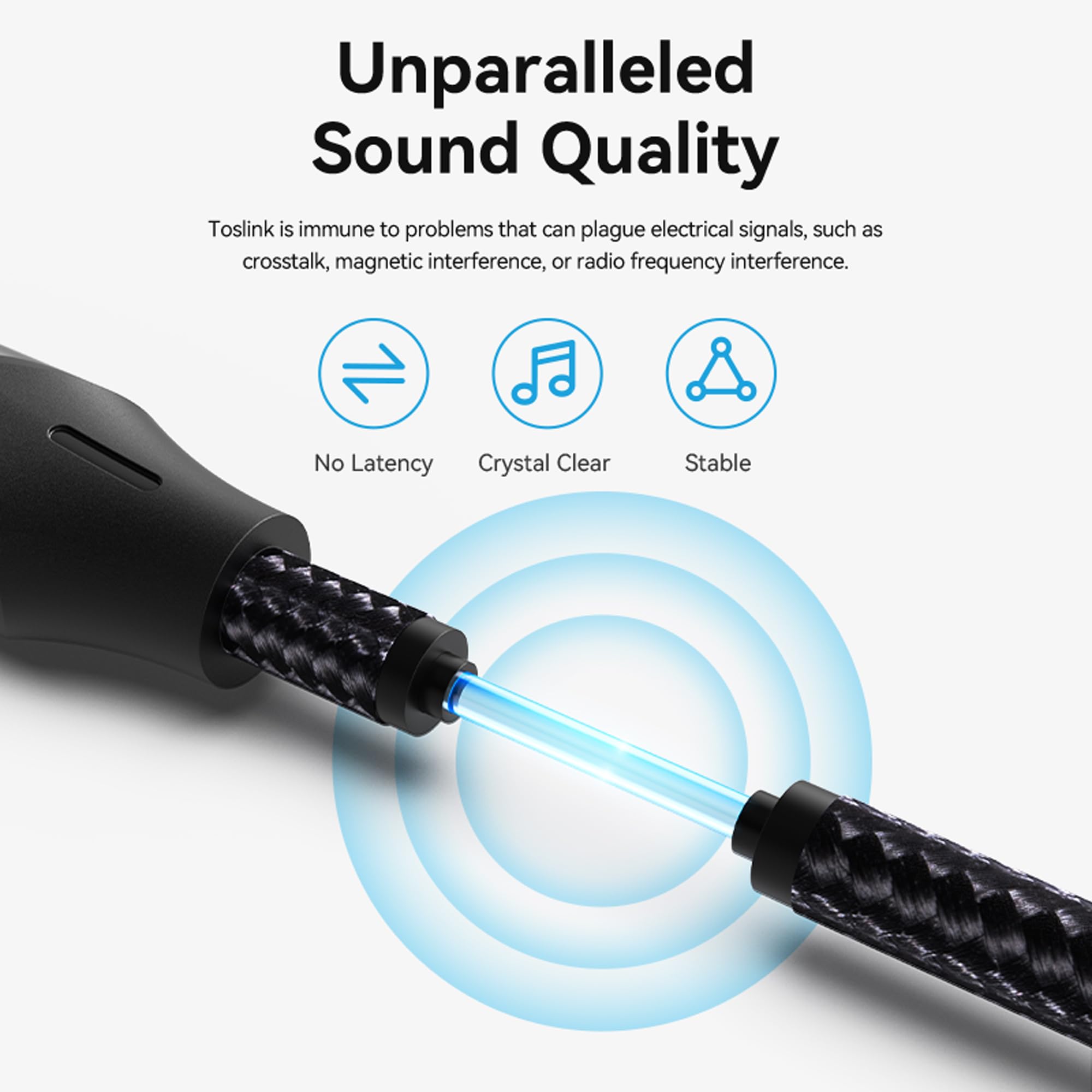 VENTION Optical Audio Cable 1m Right Angle Digital Optical Audio Cable Toslink Optical Cable for Soundbar to TV, Optical Lead Gold-Plated for Home Cinema, S/PDIF, PS4, Xbox, Stereo System