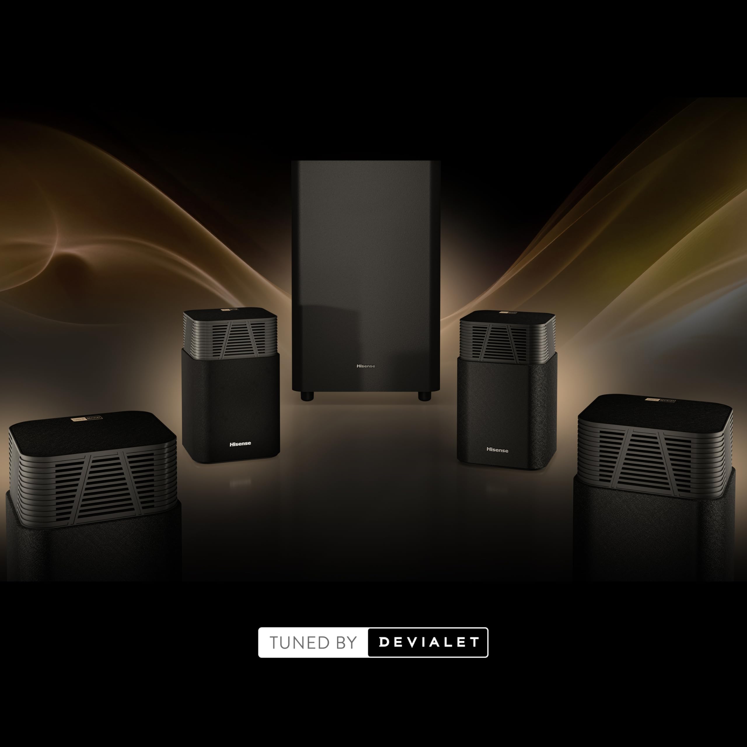 HT SATURN, 4.1.2 CH home theatre sound system, wireless satellite speakers, Tuned by Devialet, 720 W max audio power, Hi-Concerto, Dolby Atmos, DTS:X, Room fitting tuning, EzPlay 3.0