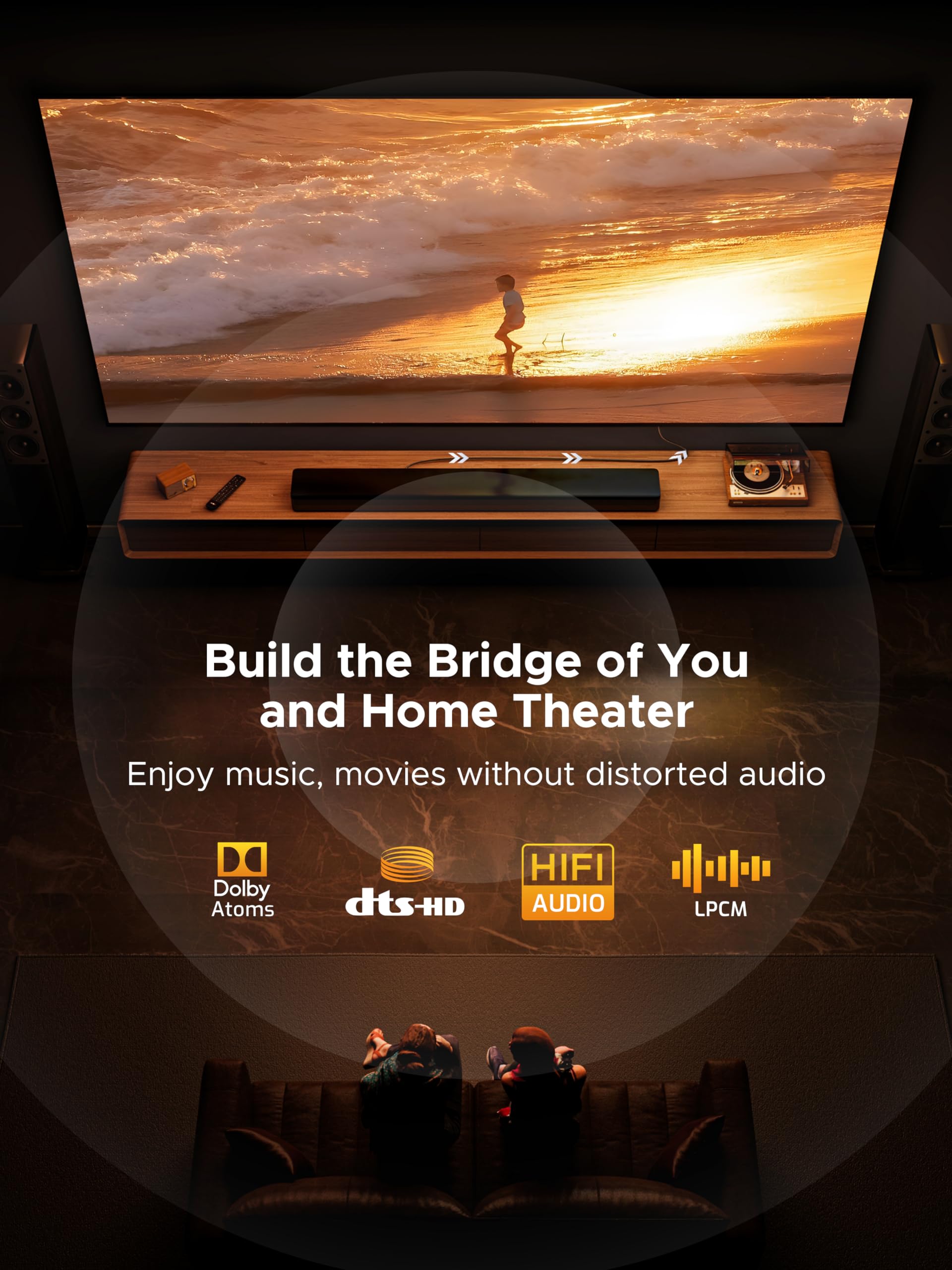 WARRKY Optical Cable for Soundbar to TV,