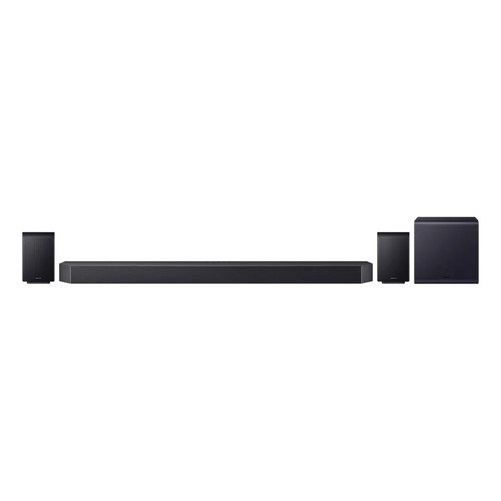 11.1.4 Channel Dolby Atmos Wireless Soundbar with Subwoofer, Space Adaptive Audio, Voice Assistant Compatible, Black/White