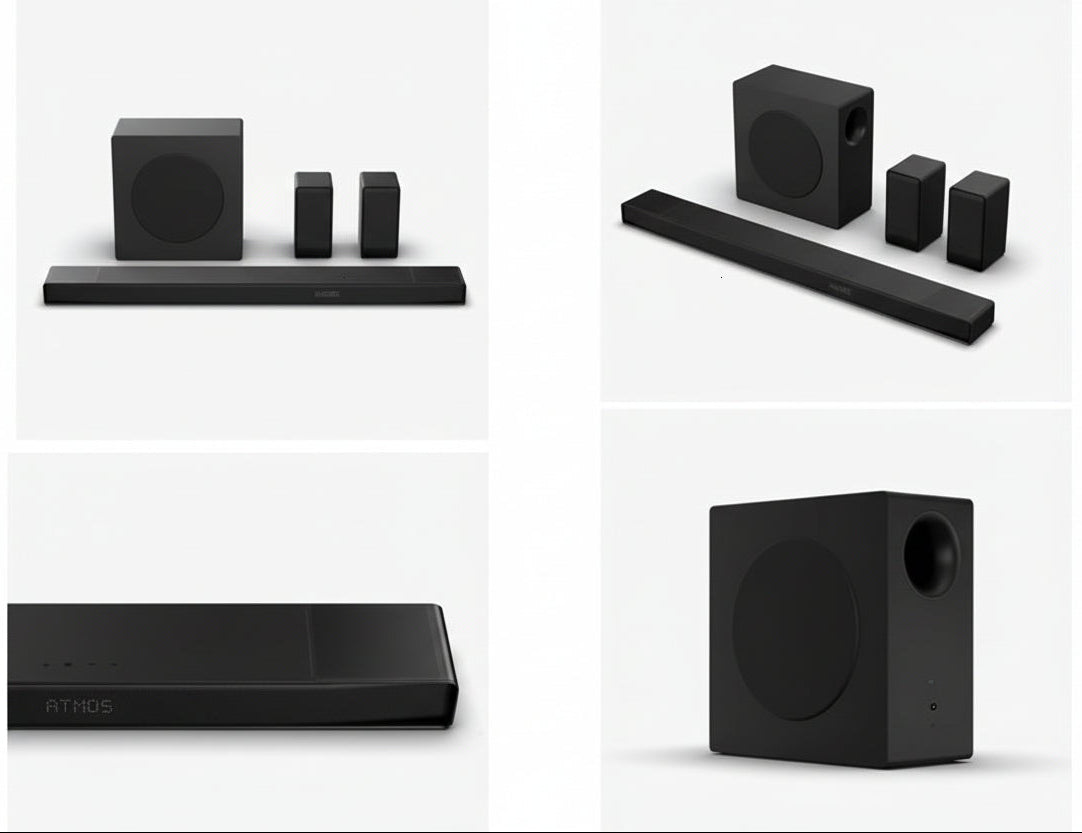 AX5140Q, 5.1.4 Channel Dolby Atmos Soundbar System with Wireless Rear Speakers, Up-Firing Speakers, DTS:X, Room Calibration, 6.5" Wireless Subwoofer, Black