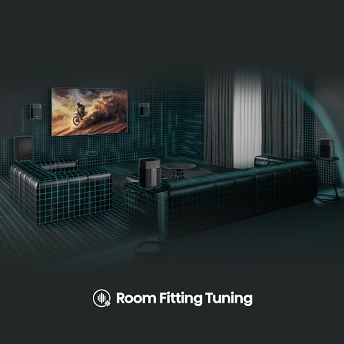 HT SATURN, 4.1.2 CH home theatre sound system, wireless satellite speakers, Tuned by Devialet, 720 W max audio power, Hi-Concerto, Dolby Atmos, DTS:X, Room fitting tuning, EzPlay 3.0