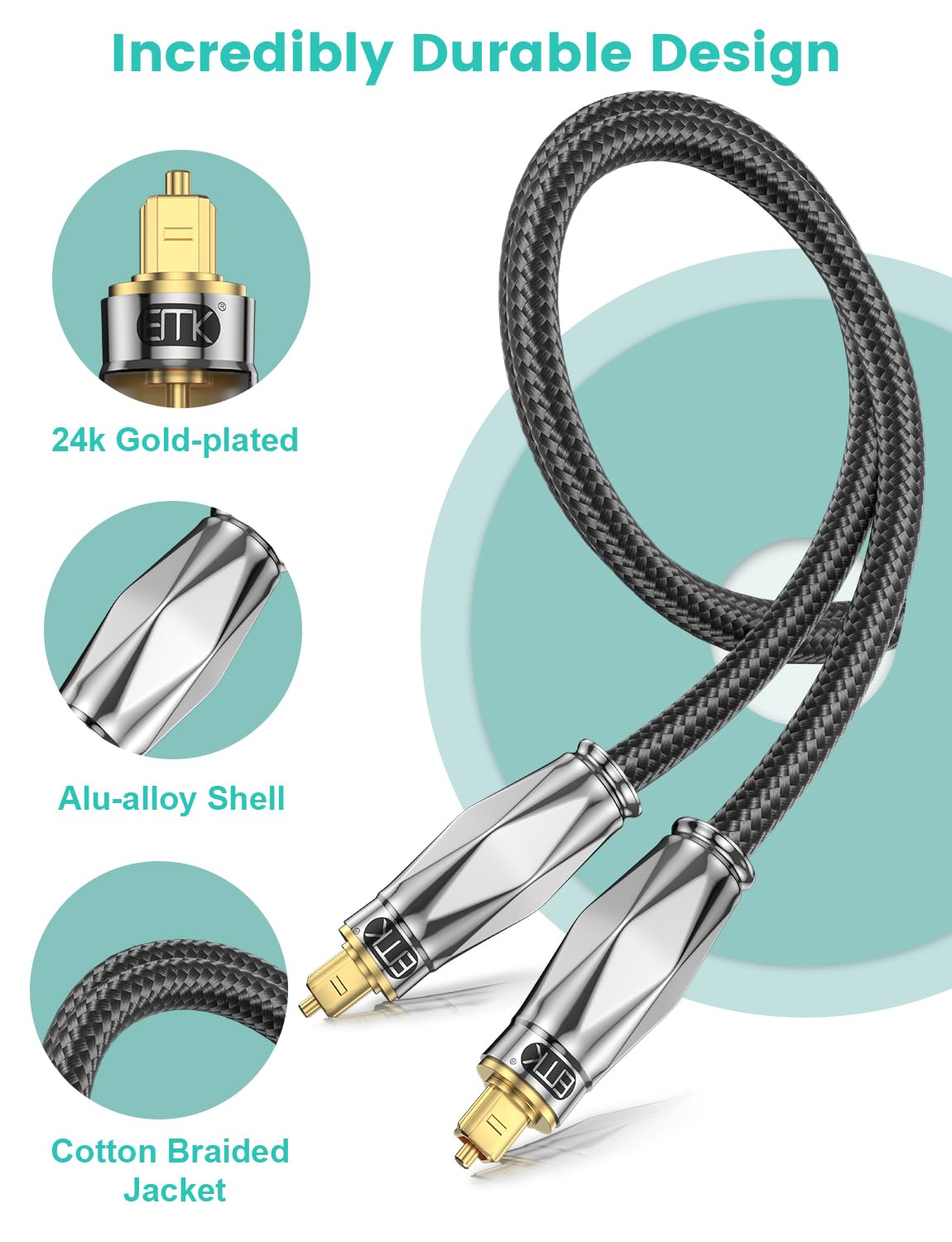 EMK Digital Optical Audio Cable