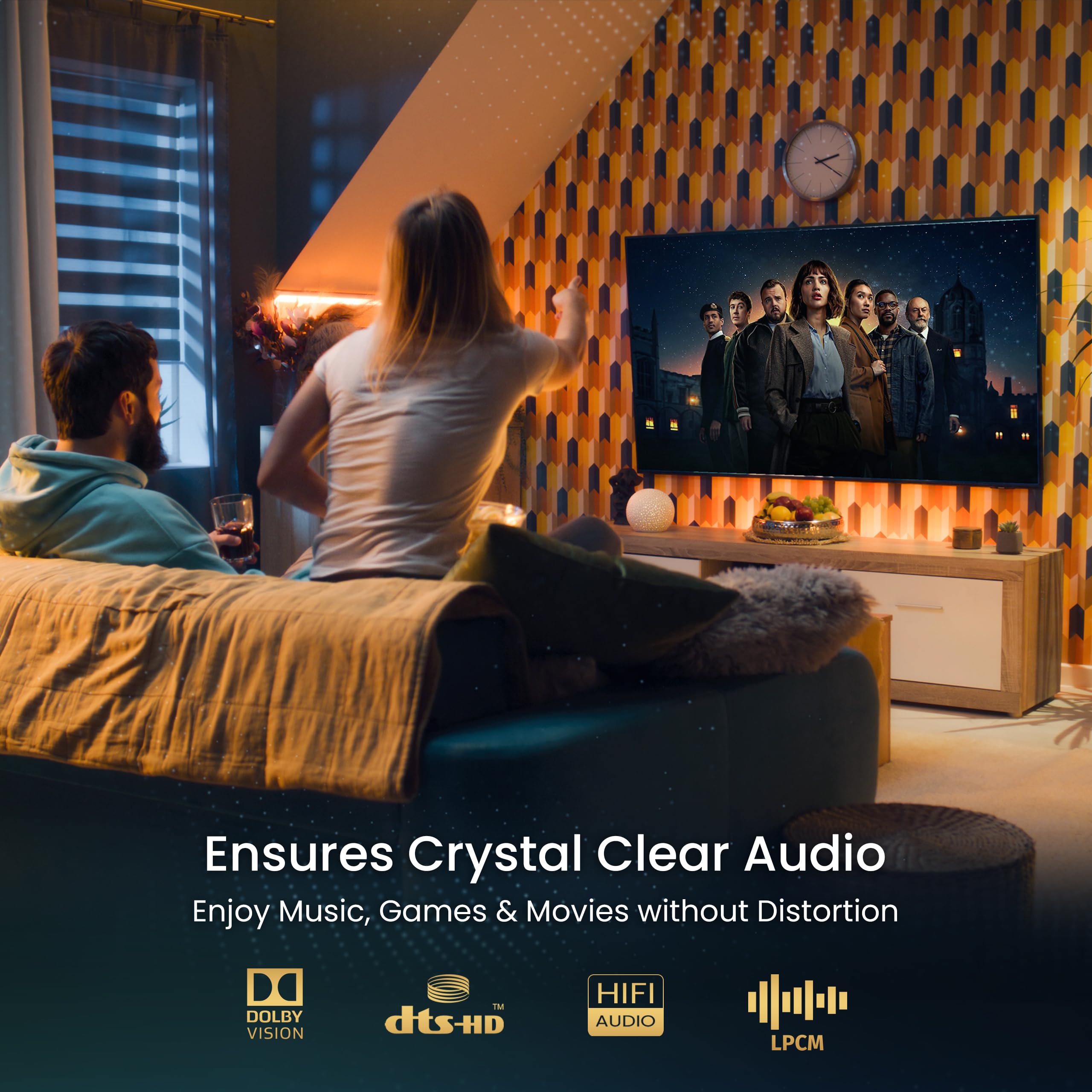 CableMountain Optical Cable 1m, [Alloy Case, 24K Gold-Plated], Digital Optical Audio Cable for Soundbar to TV