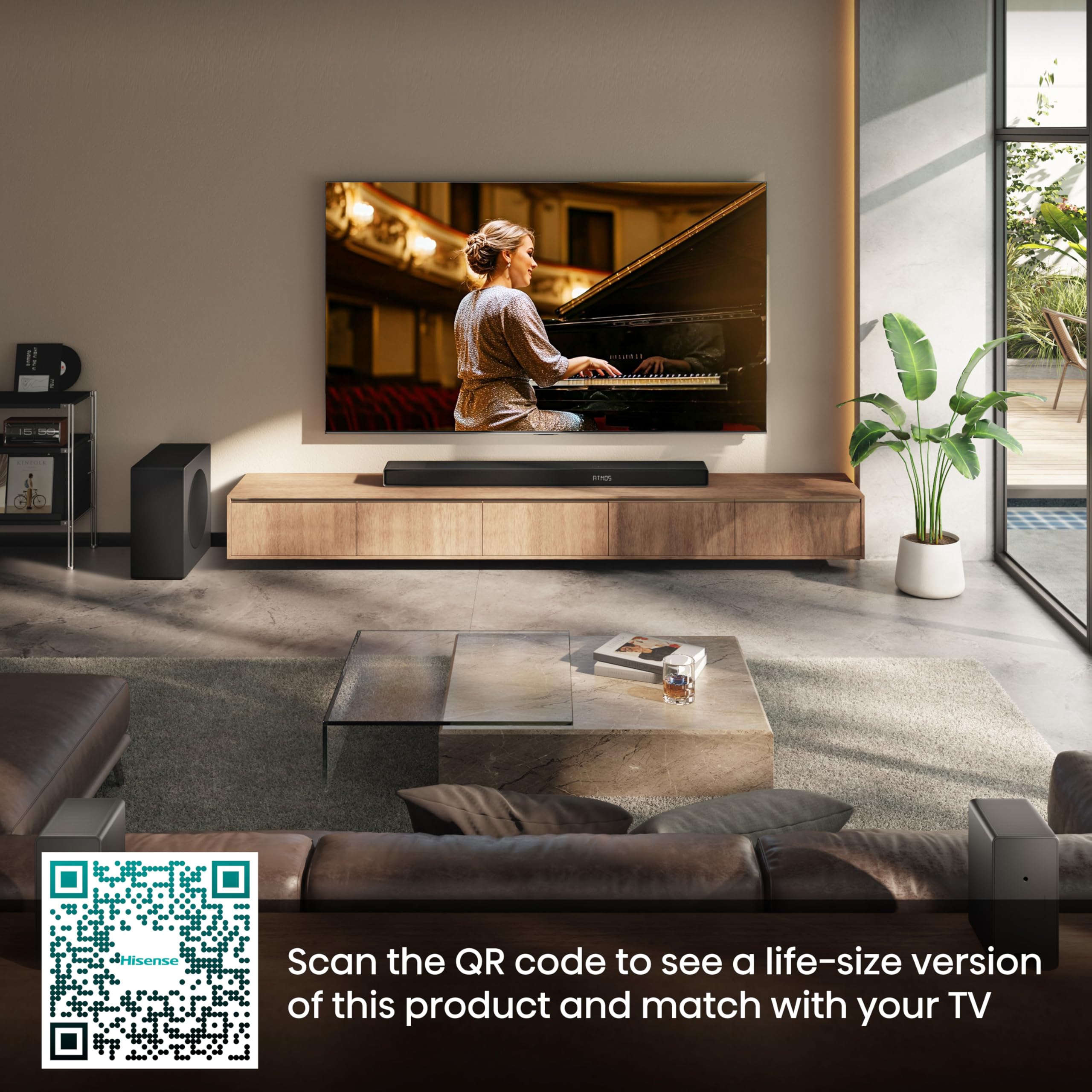 AX5140Q, 5.1.4 Channel Dolby Atmos Soundbar System with Wireless Rear Speakers, Up-Firing Speakers, DTS:X, Room Calibration, 6.5" Wireless Subwoofer, Black