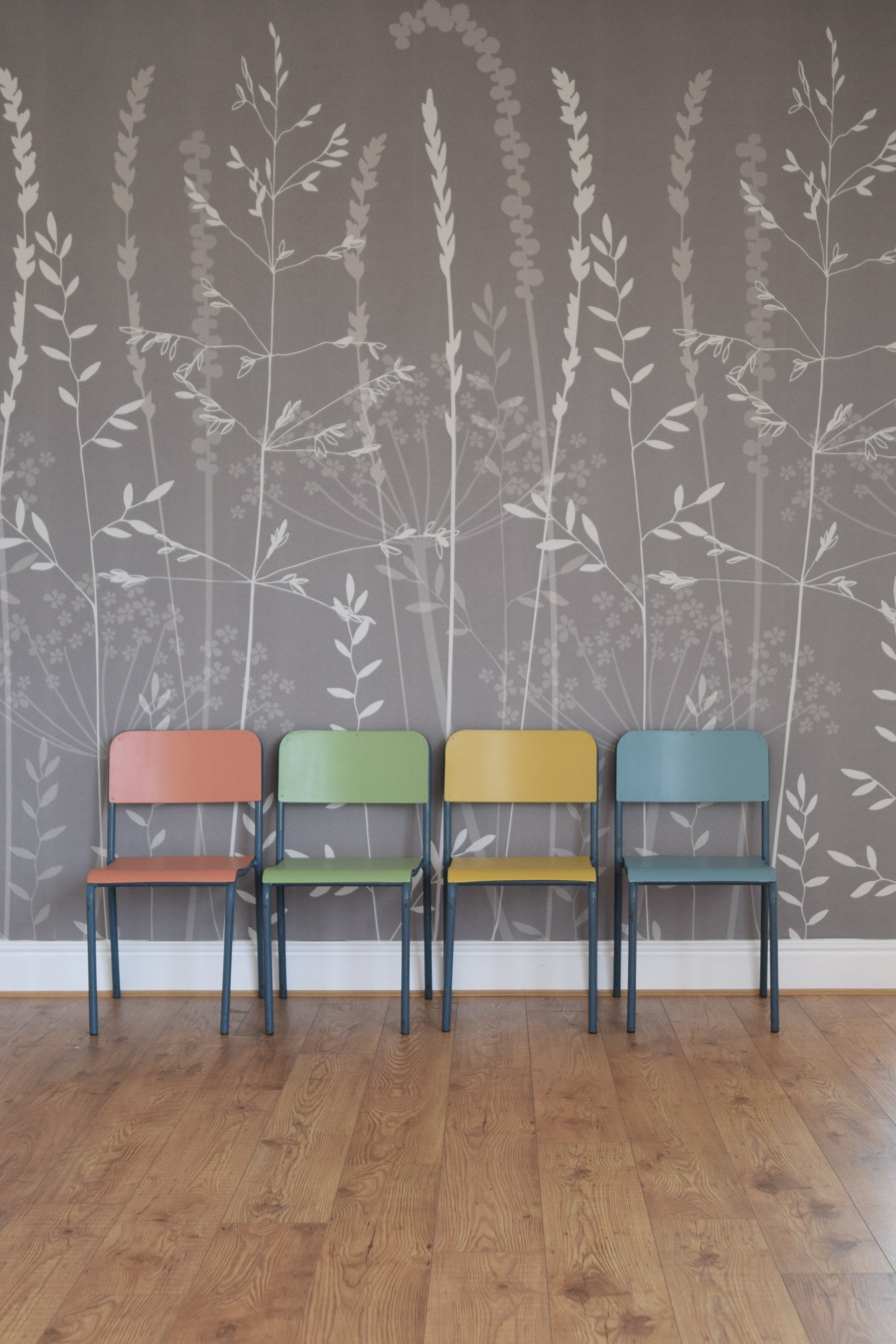 In The Tall Grass Wallpaper in Silver