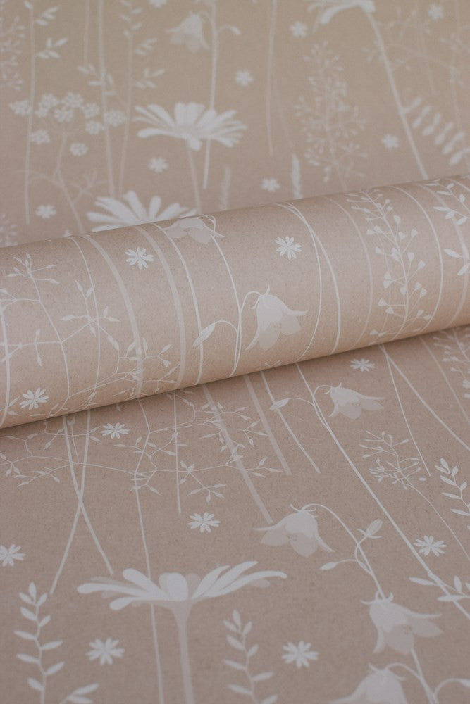 Daisy Meadow Wallpaper in Dusk