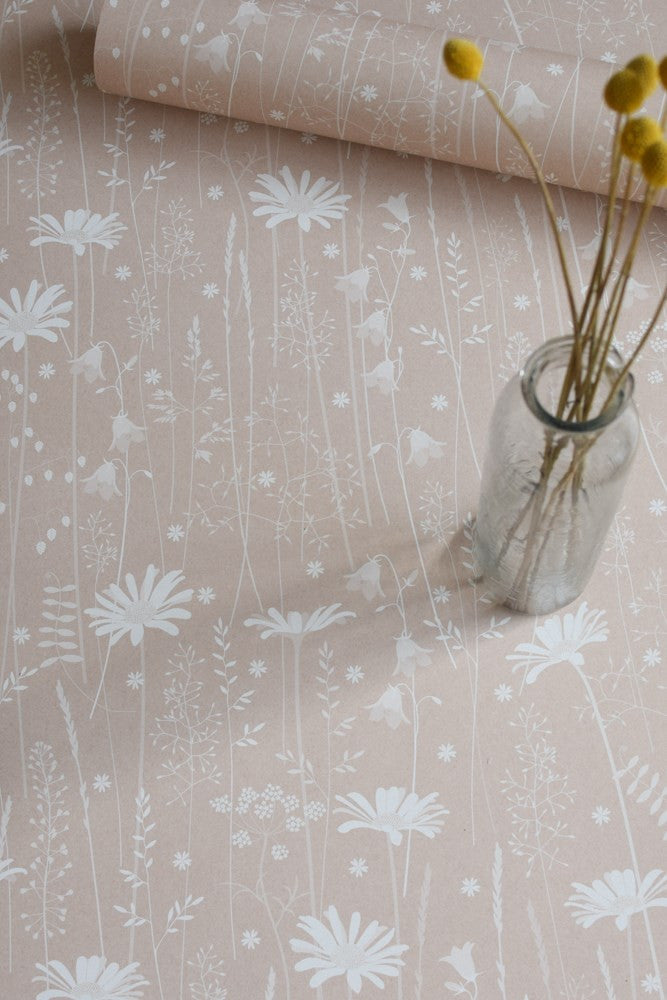 Daisy Meadow Wallpaper in Dusk