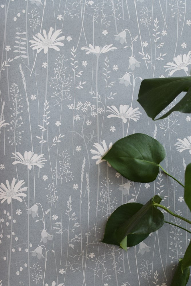 Daisy Meadow Wallpaper in Moonrise